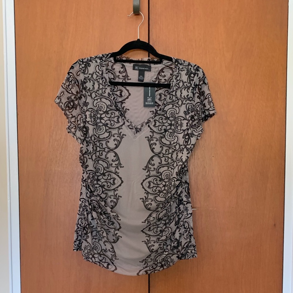 I.N.C. Spring Romance Floral V-Neck Top